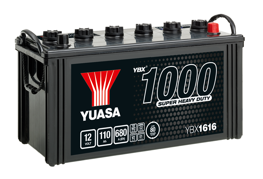 Yuasa YBX1616 12V 110Ah 680A Super Heavy Duty Commercial Vehicle Battery