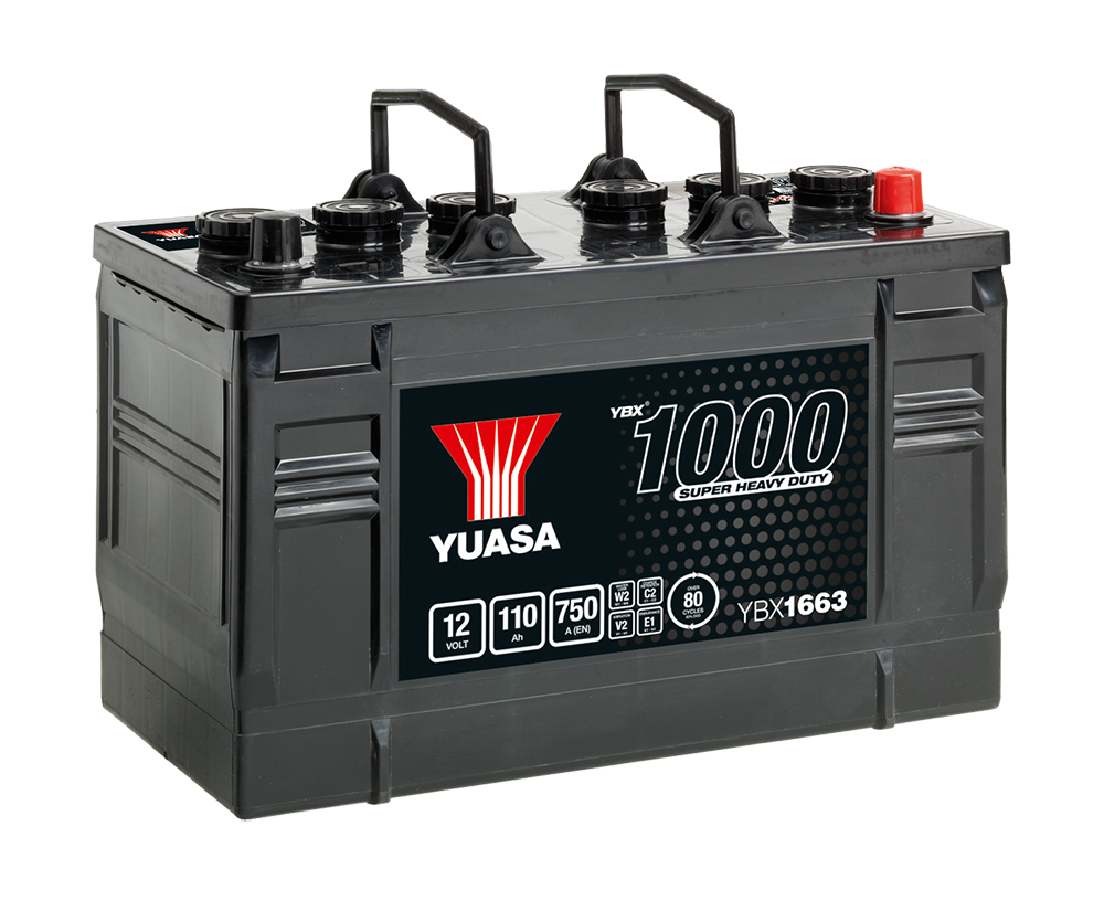 Yuasa YBX1663 12V 110Ah 750A Super Heavy Duty Commercial Vehicle Battery