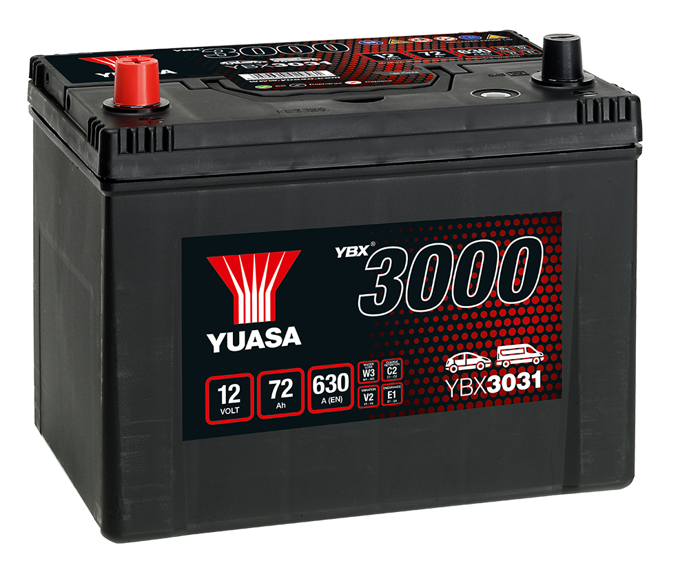 Yuasa YBX3031 12V 72Ah 630A SMF Battery