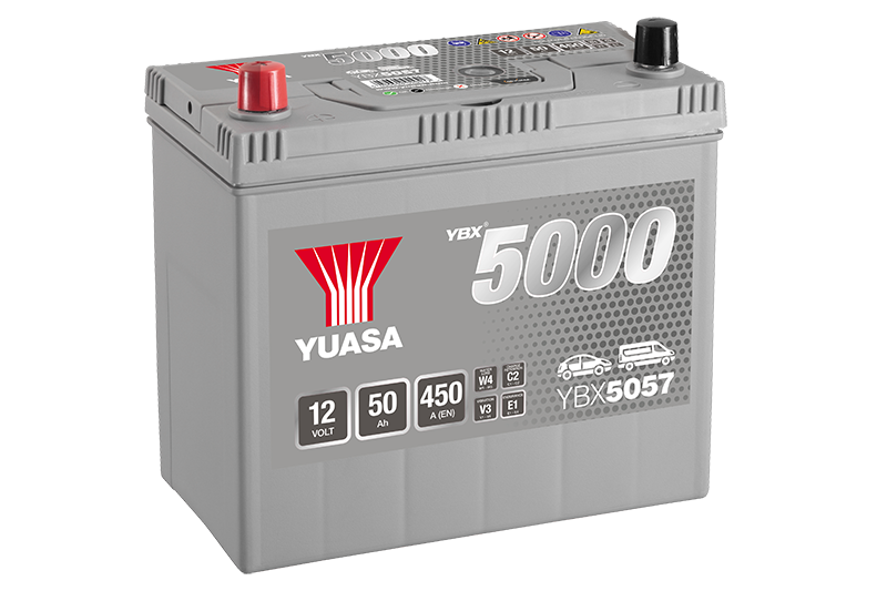 Yuasa YBX5057 12V 50Ah 450A Silver High Performance Battery