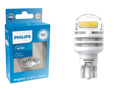 Philips 955 (W16W) White Ultinon Pro6000 LED Bulbs (Single)
